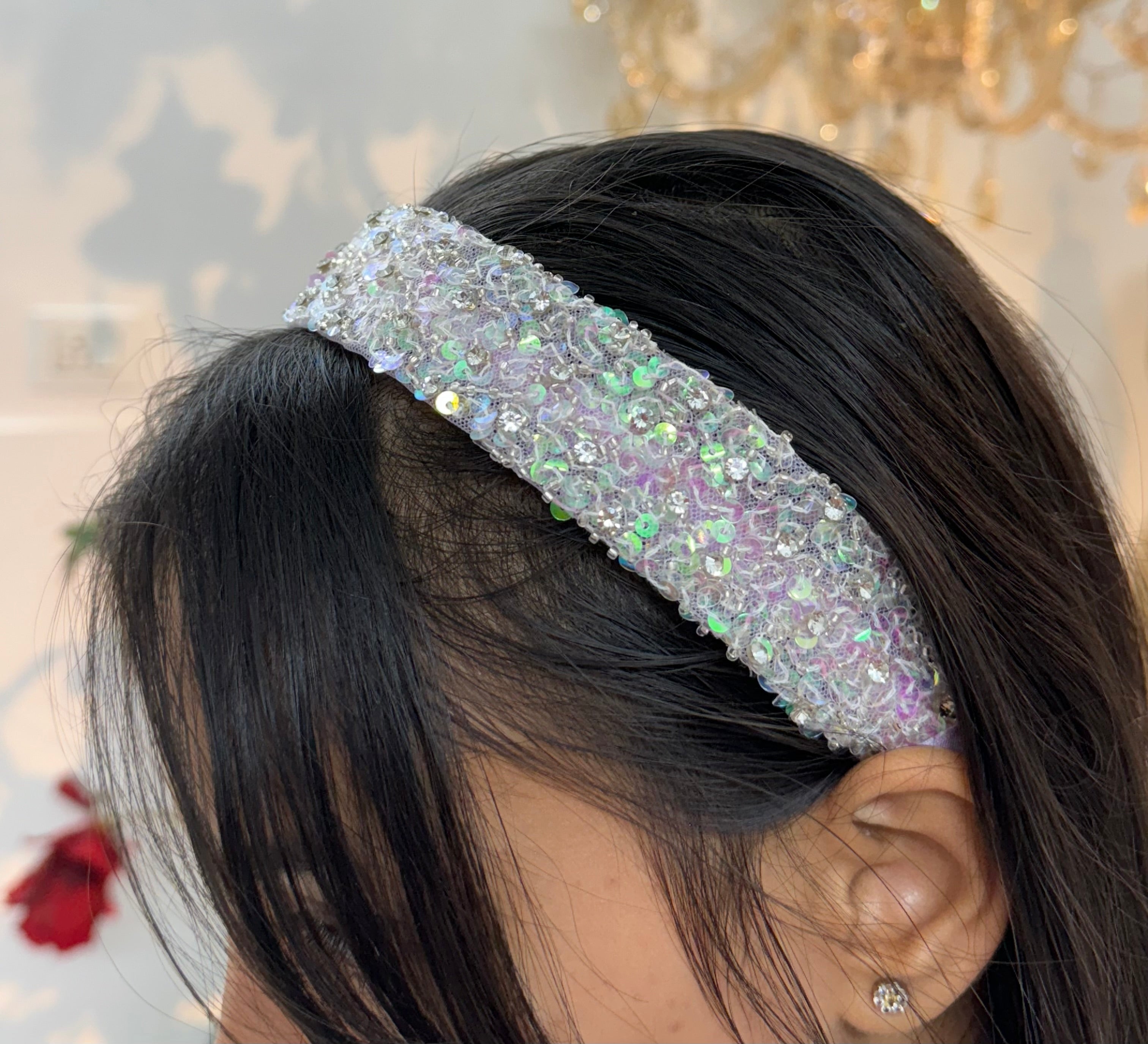 Hand embroidered hairband