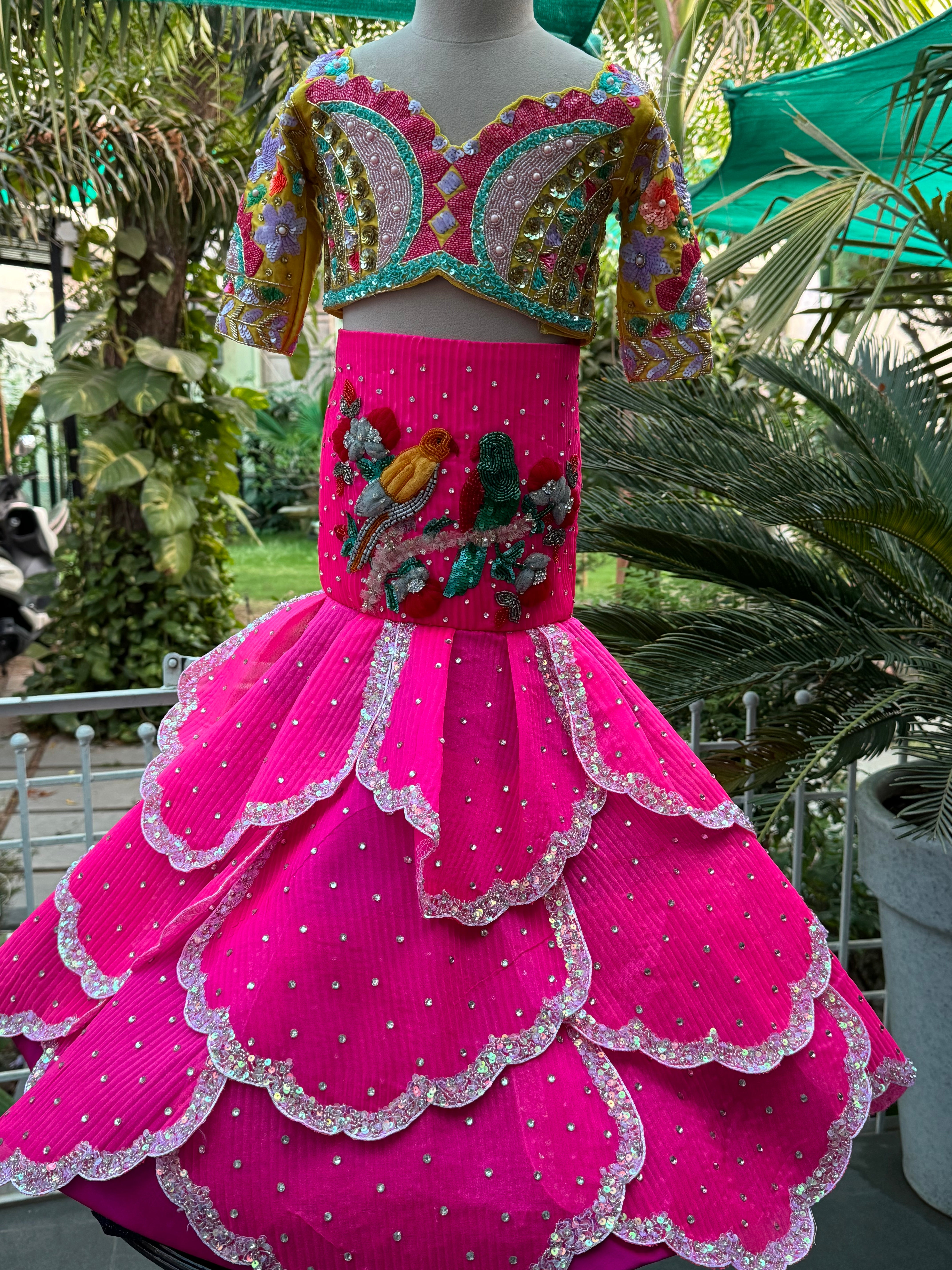 Mermaid petal Lehenga