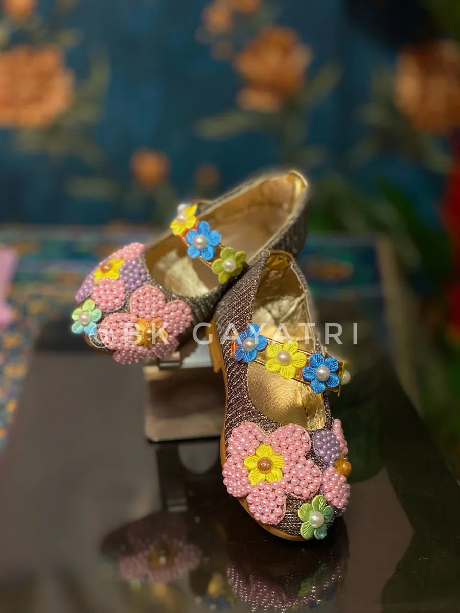 multi colored flower shoes - BK Gayatri Official