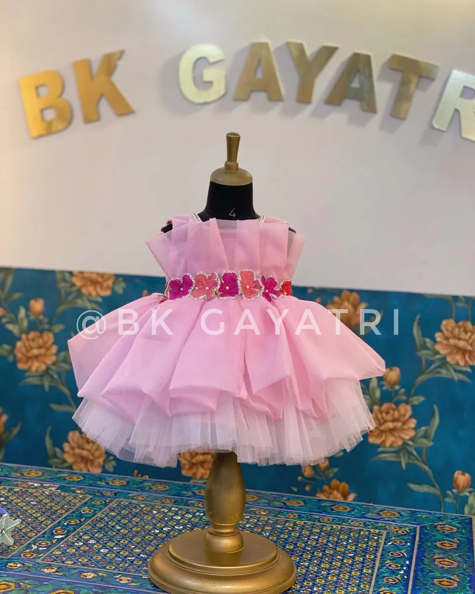 Flower Belt Knee Length Dress - BK Gayatri Official