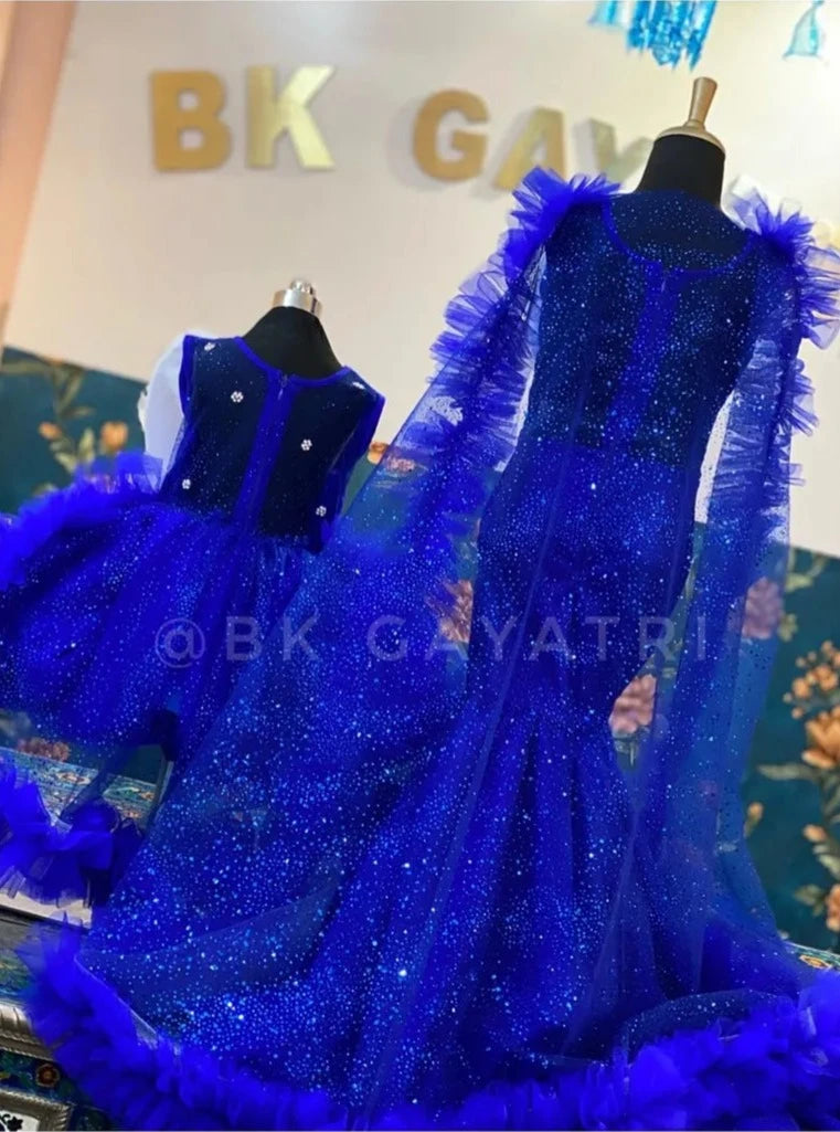 3D Swan Dress In Blue - BK Gayatri Official