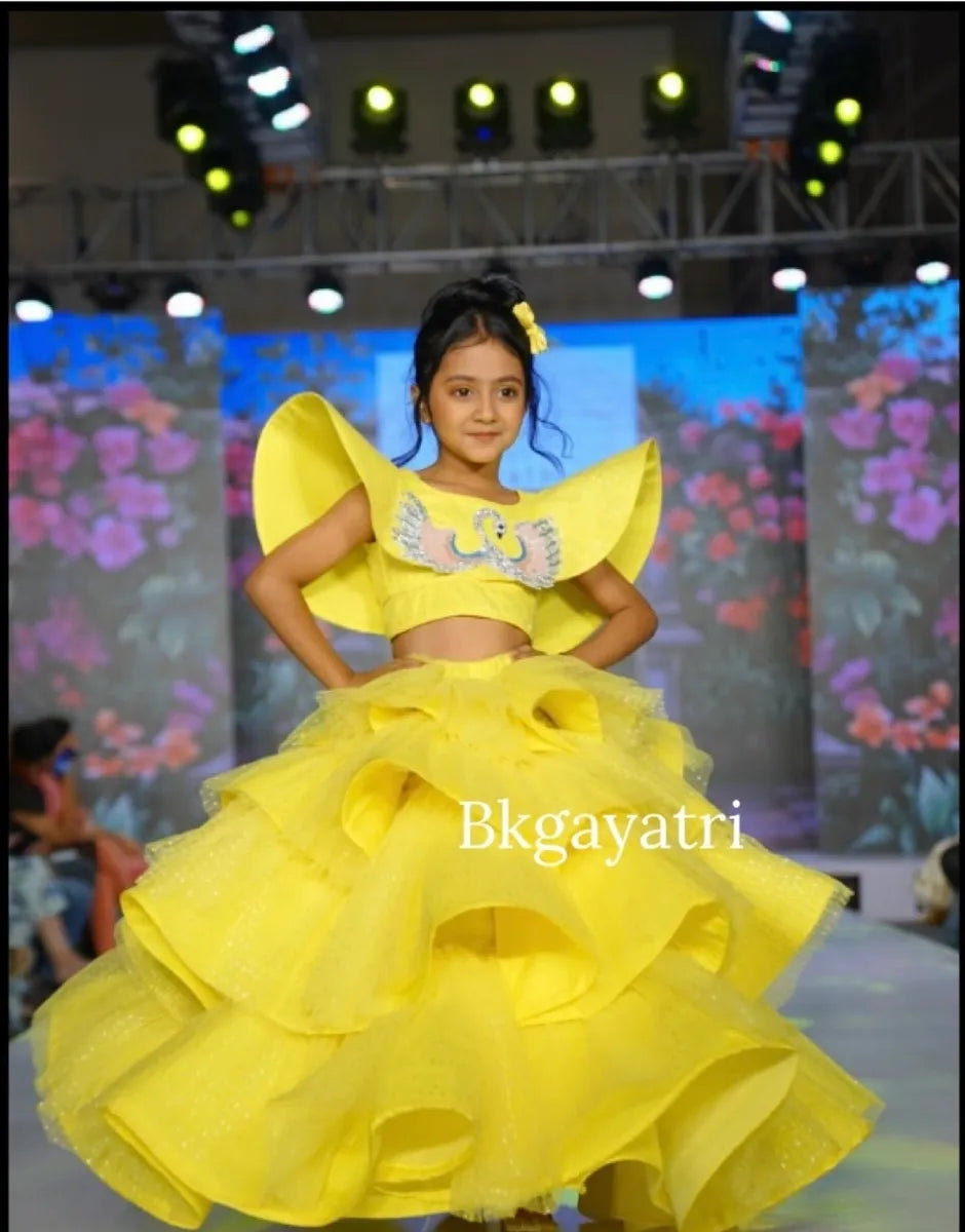 Couture structured yellow dress - BK Gayatri Official